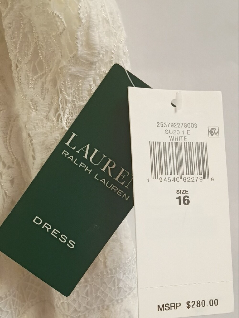 Lauren Ralph Lauren Ivory Lace Cowl-Neck Wedding Maxi Dress - Picture 4 of 7